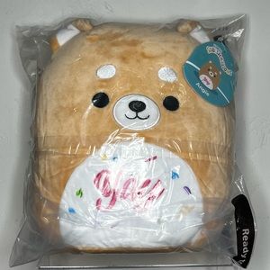 Squishmallow 10” Angie the Shiba Inu Brown Dog Birthday Edition Yay NWT